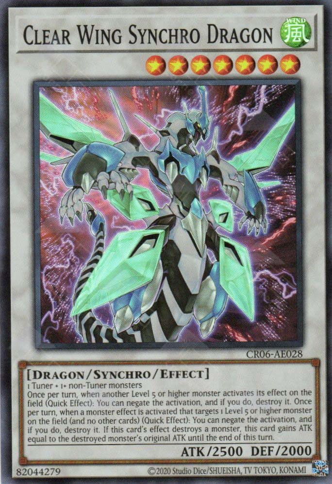 YUGIOH AE-CLEAR WING SYNCHRO DRAGON CR06- AE028 (SR)