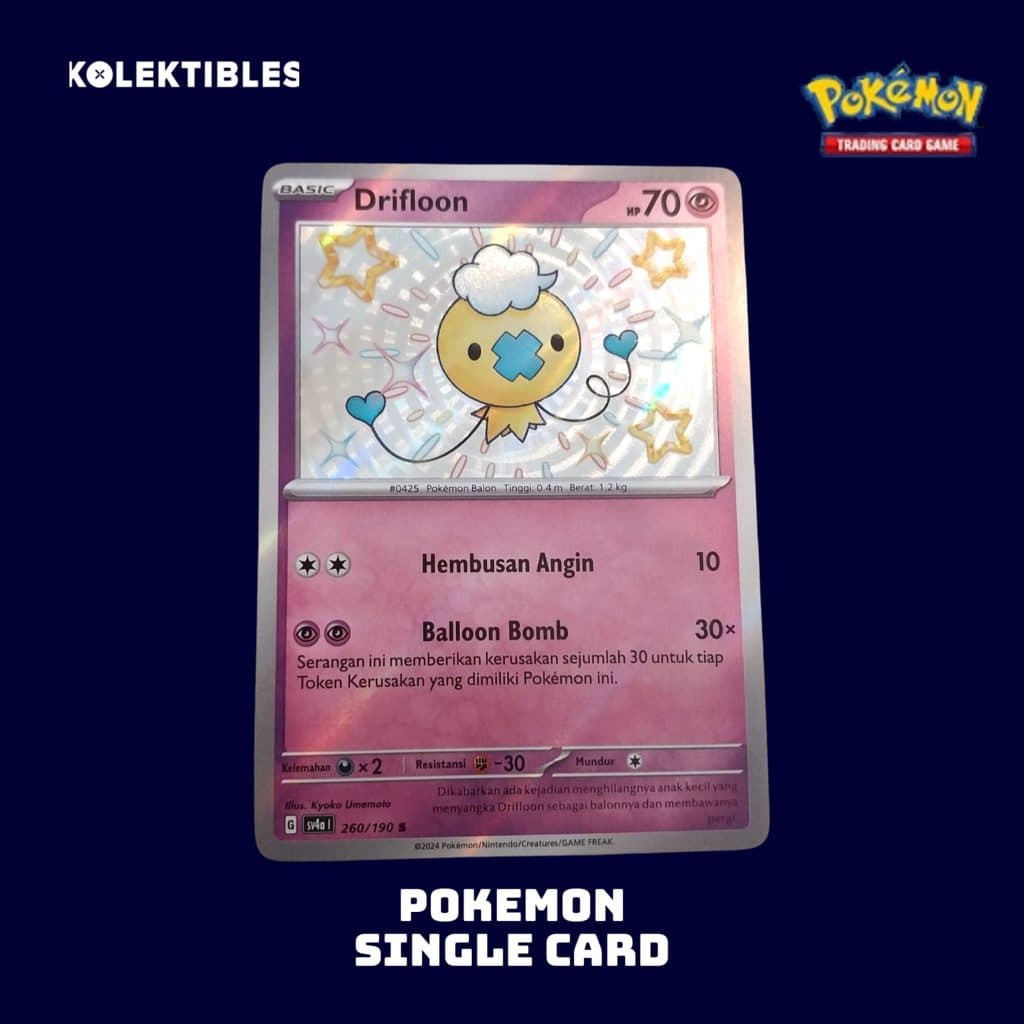 POKEMON INDONESIA - Single Card - Drifloon 260/190 s