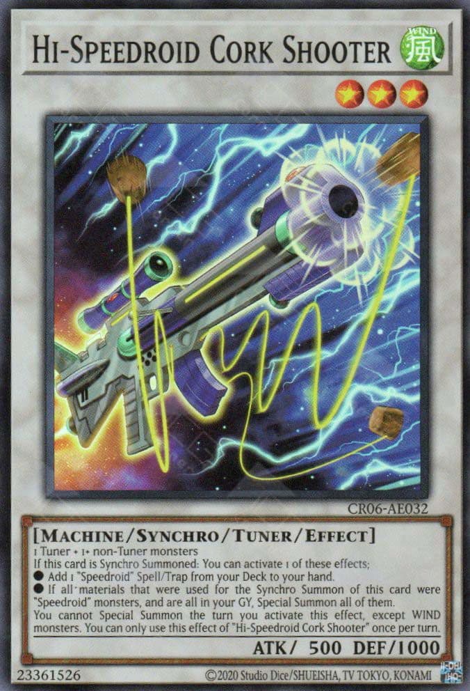 YUGIOH AE-HISPEEDROID CORK SHOOTER CR06- AE032 (SR)