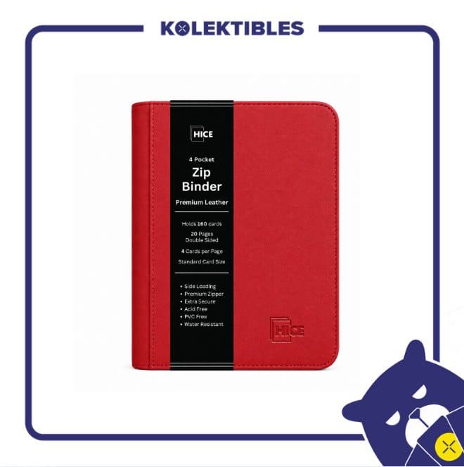 Hice – 4 Pocket Zip Binder – Red