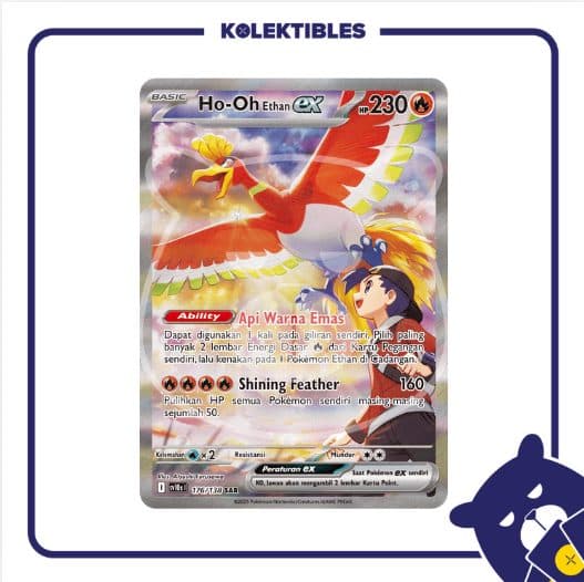 Pokemon Indonesia – sv10s 176/138 SAR Ho-Oh Ethan Ex