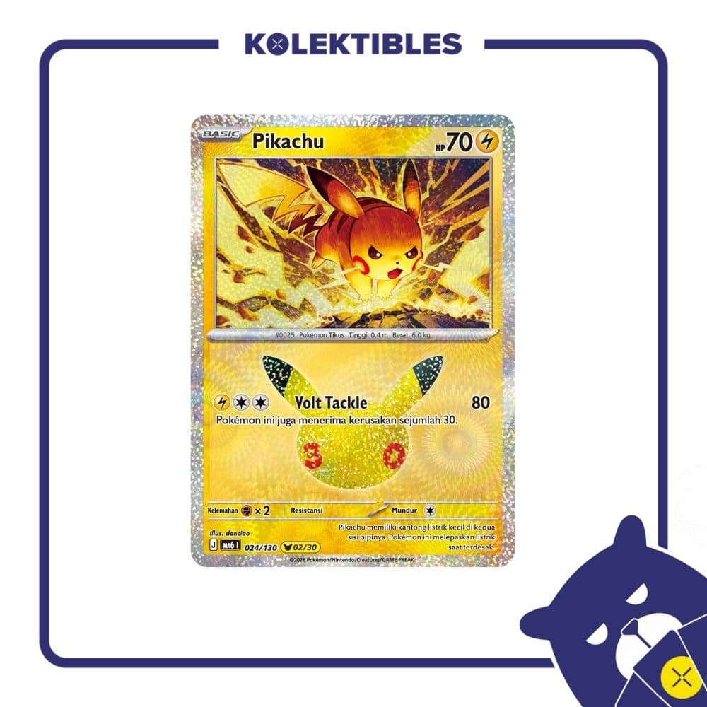 Pokemon Indonesia - MA6 024/130 Holo – Pikachu 02/30 01/004/02/11/113