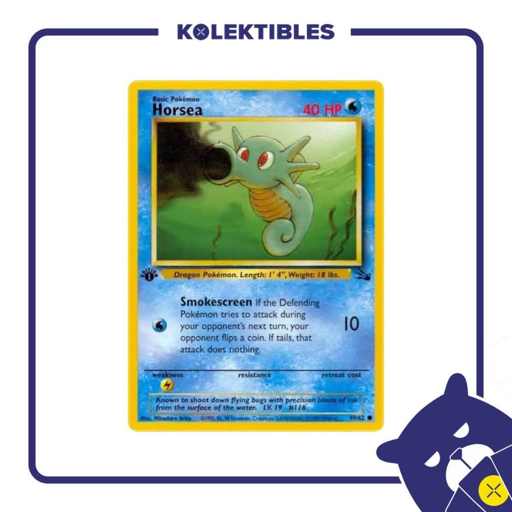 Pokemon English - 1999 Fossil Set 49/62 - Horsea - 01/280/02/11/111