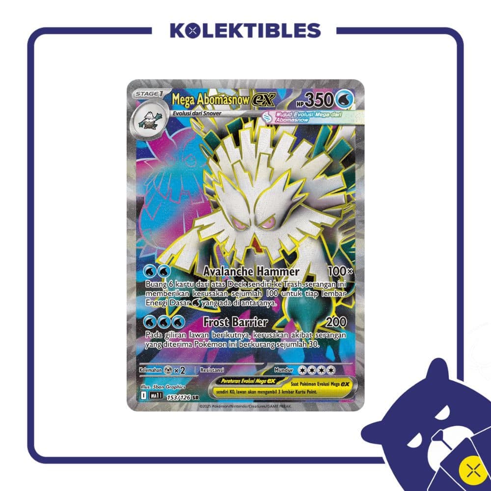 Pokemon Indonesia – ma1 153/126 SR Mega Abomasnow Ex 01/155/02/11/111