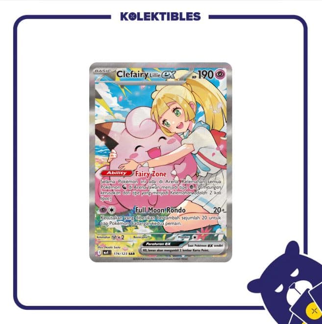 Pokemon Indonesia - MA4 174/123 SAR - Clefairy Lillie EX part 3