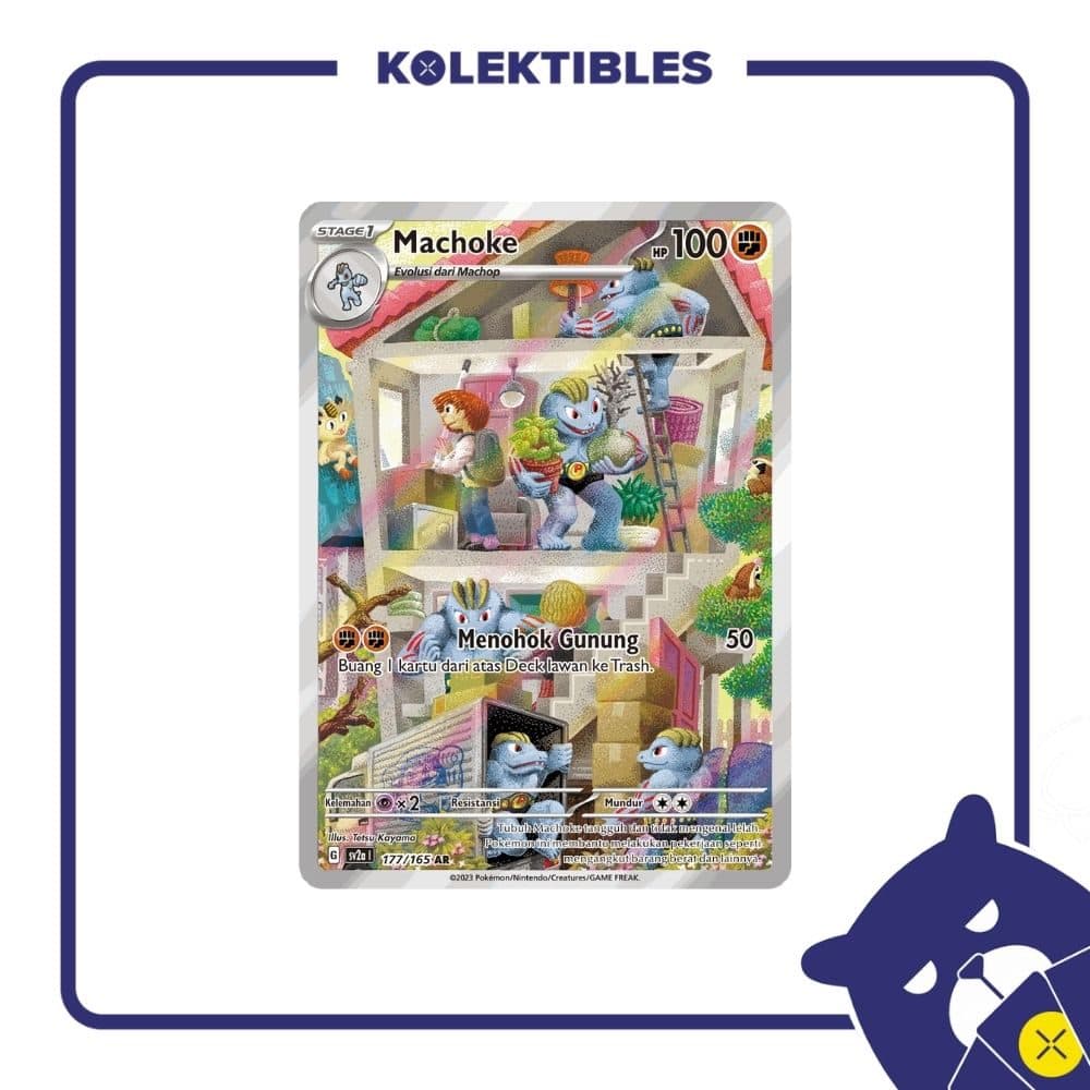 Pokemon Indonesia - sv2a 177/165 AR - Machoke 01/194/02/11/111