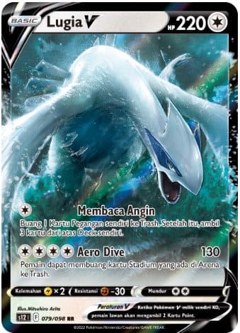 POKEMON INDONESIA S12 – Lugia V 079/098 RR 01/017/02/11/111