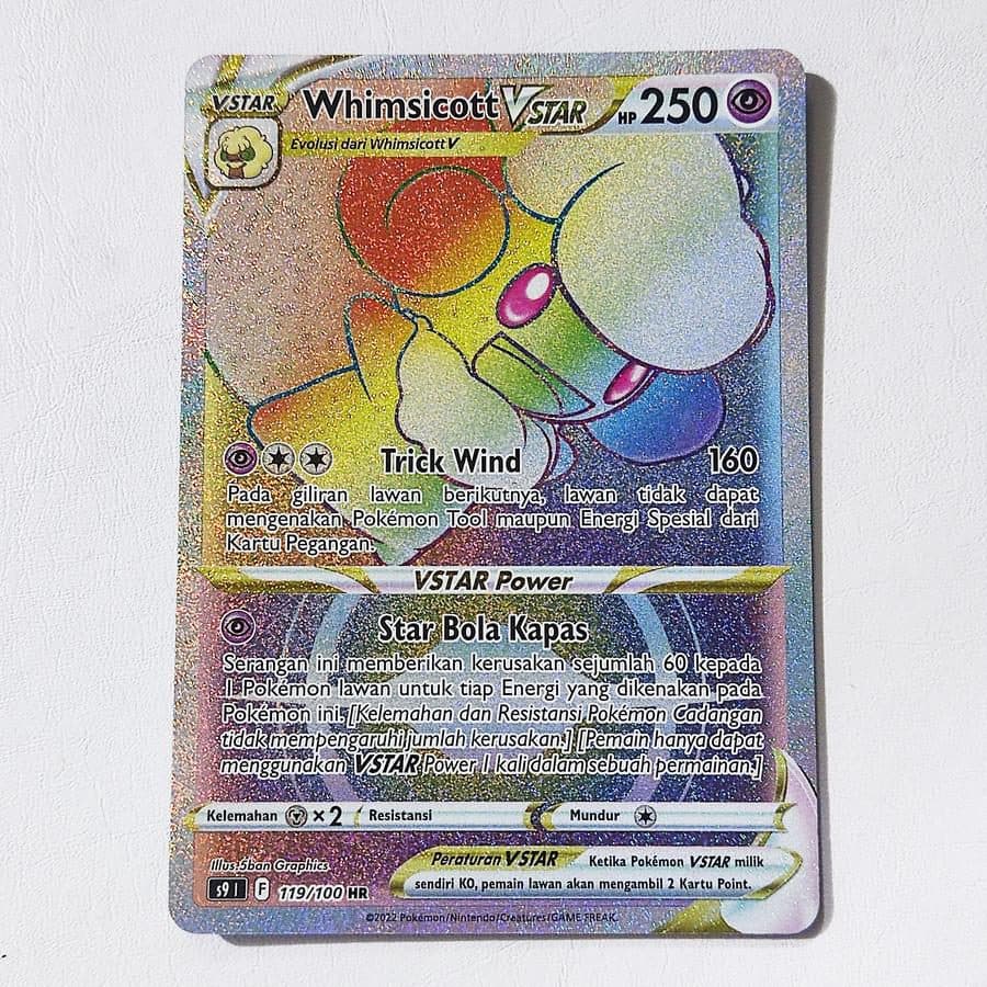 POKEMON INDONESIA – S9 – 119/100 HR – Whimsicott VStar 01/134/02/11/111