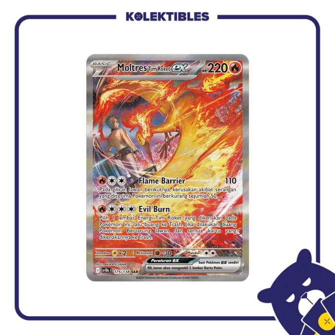 Pokemon Indonesia – SV10s 175/138 SAR – Moltres Tim Roket EX