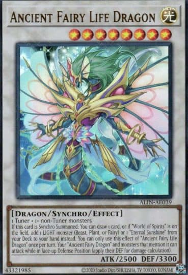 YU GI OH AE – ALIN-AE039 UR Ancient Fairy Life Dragon