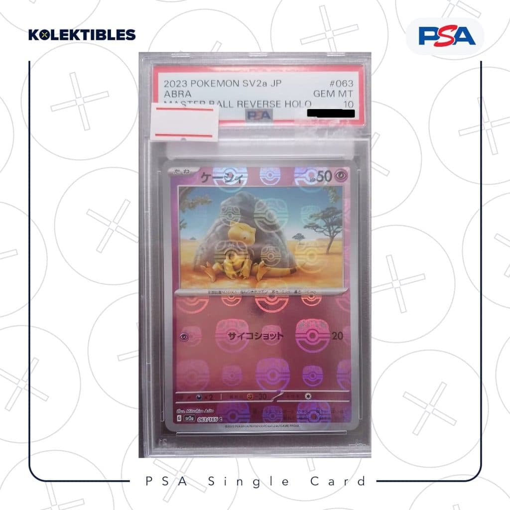 Abra 063 Master Ball Reverse HOLO - Pokemon Sv2a Japan 2023 - PSA 10
