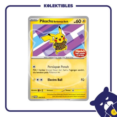 Pokemon Indonesia – Promo 154/SV-P Pikachu Berkemeja Batik 01/207/02/11/111