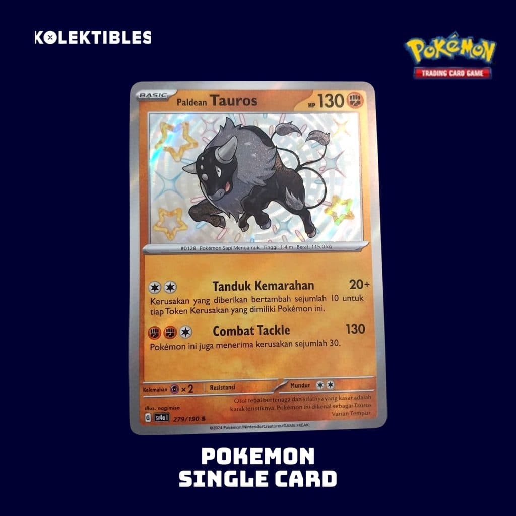 POKEMON INDONESIA - Single Card - Tauros 279/190 s