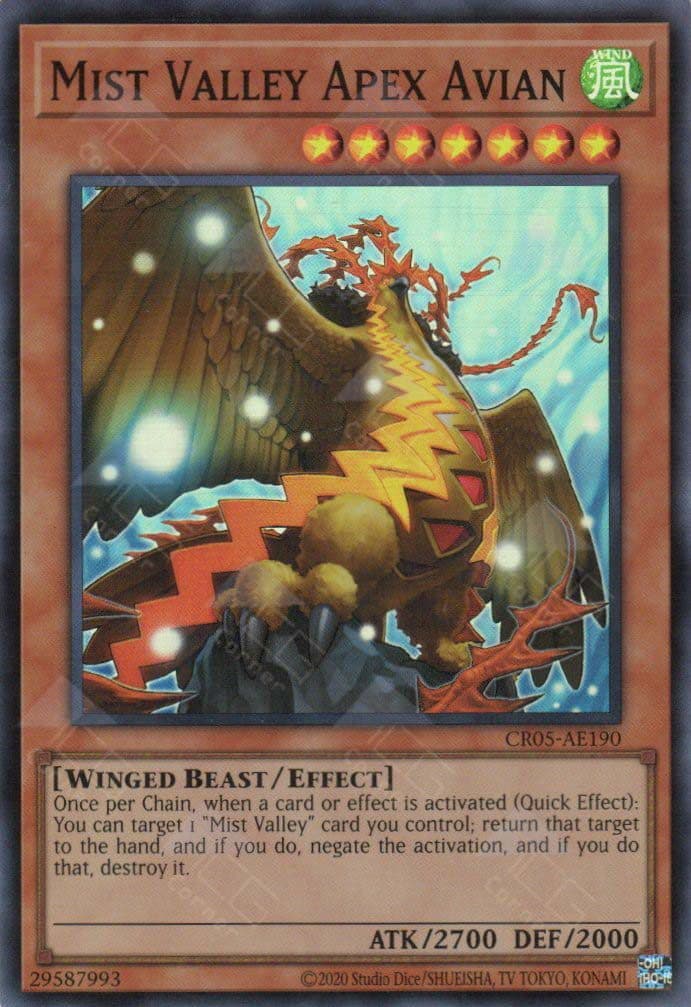 YU GI OH - CR05-AE190 - Mist Valley Apex Avian (SR)