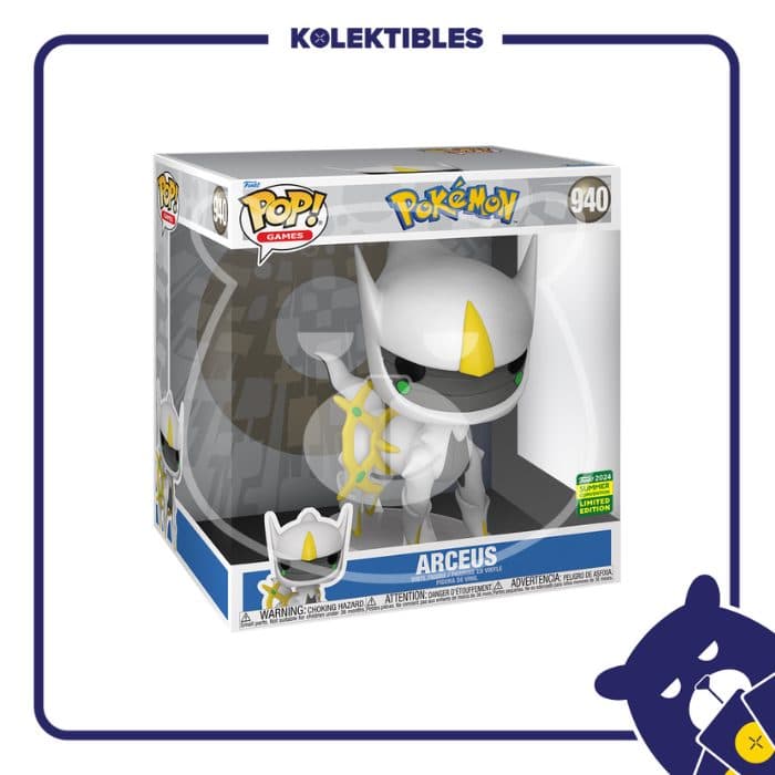Funko POP! Pokemon – 940 Arceus 10inch Jumbo 2024 Summer Con Exclusive 01/04/011/30/195
