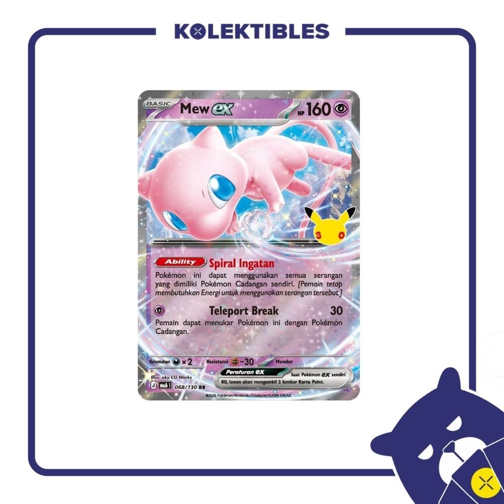 Pokemon Indonesia - MA6 068/130 RR - Mew EX 01/004/02/11/113
