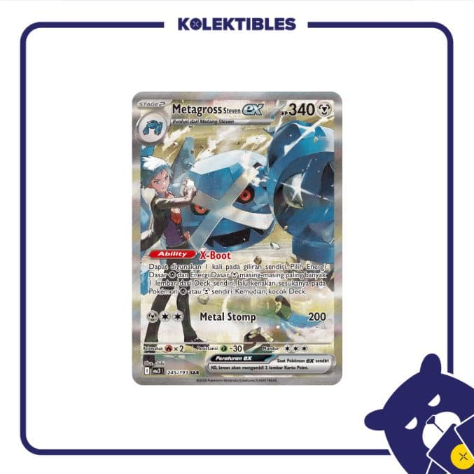 Pokemon Indonesia - MA3 245/193 SAR - Metagross Steven Ex