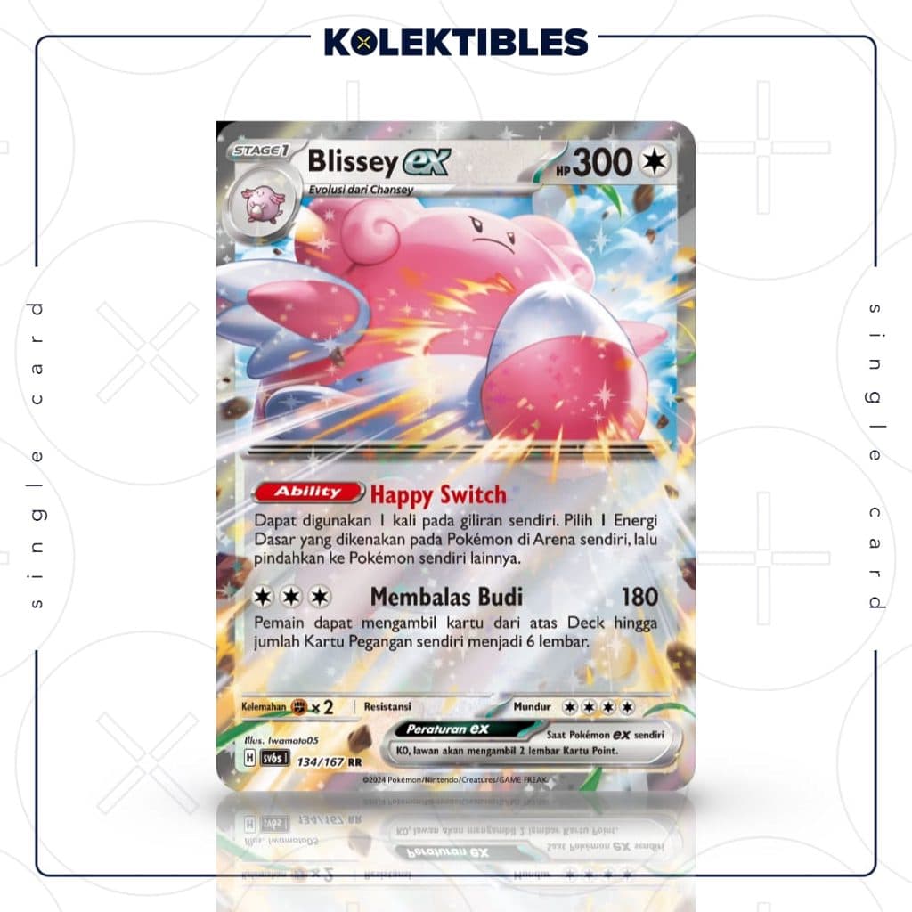 POKEMON SV6s - Blissey Ex 134/167 RR - Topeng Transfigurasi Single Card
