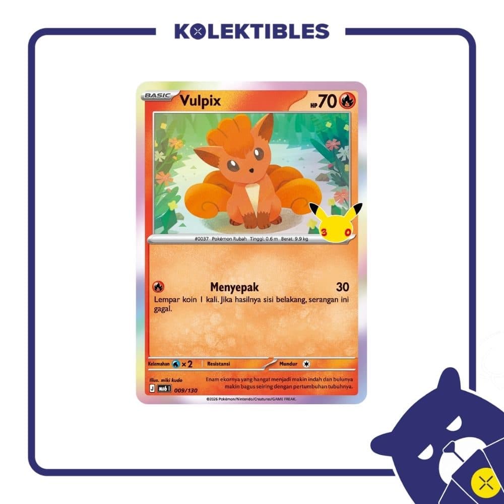 Pokemon Indonesia - MA6 009/130 Holo - Vulpix 01/004/02/11/113