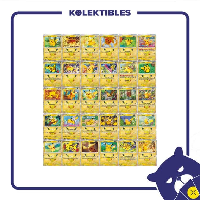 (Set of 30) Pokemon Indonesia - MA6 23-52/130 - Pikachu 01-30/30