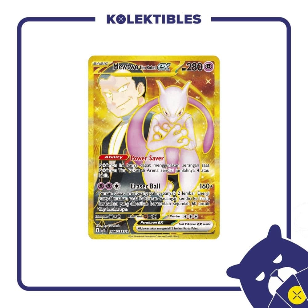 Pokemon Indonesia - sv10s 186/138 UR - Mewtwo Tim Roket Ex 01/284/02/11/111