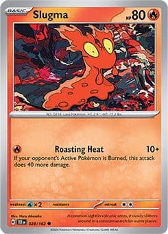 POKEMON ENGLISH - TEMPORAL FORCE - 028/162 – Slugma REVERSE HOLO