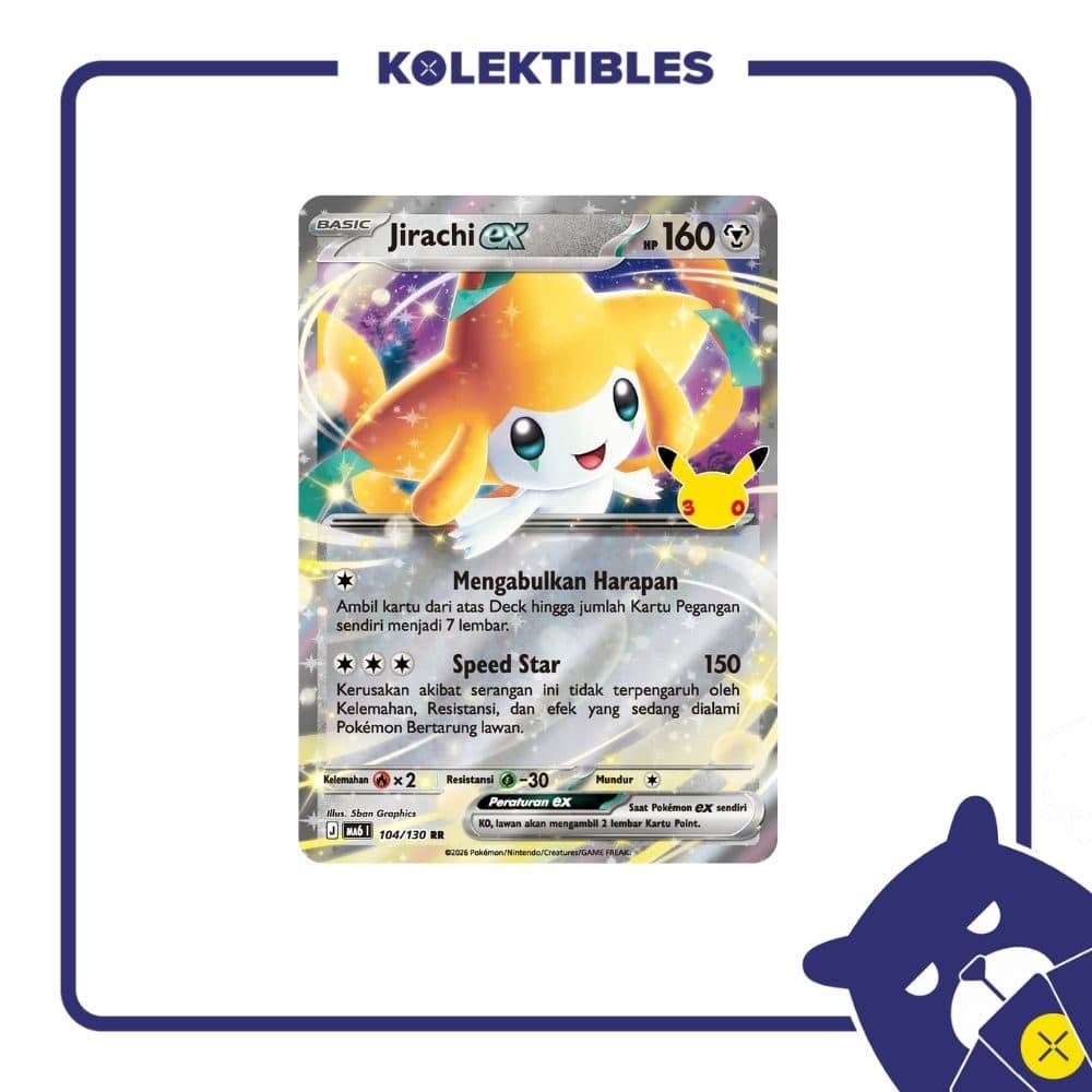 Pokemon Indonesia - MA6 104/130 RR - Jirachi EX 01/004/02/11/113
