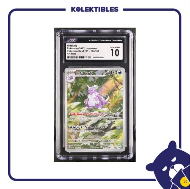 Nidoking 174 AR - Pokemon SV2a 2023 Japan - CGC 10 - 01/004/02/026/113