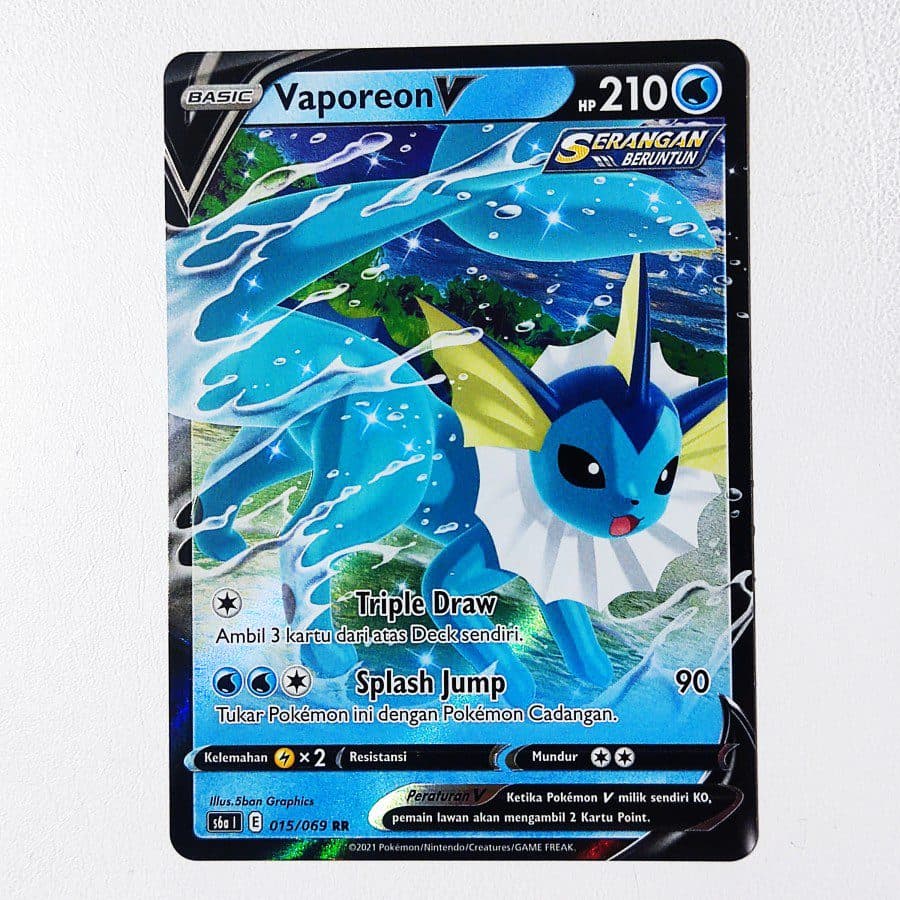 POKEMON INDONESIA - S6a Vaporeon V 015/069 RR 01/008/02/11/111
