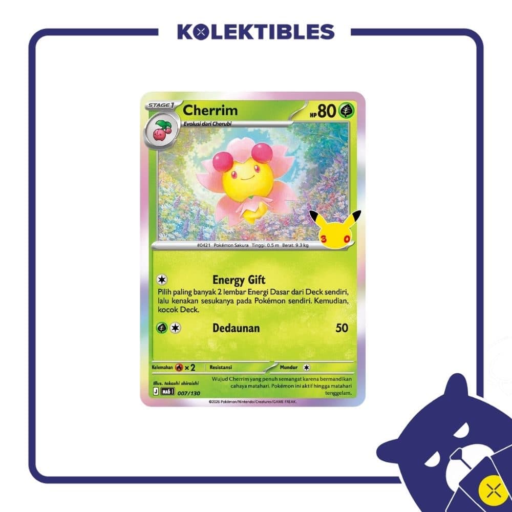 Pokemon Indonesia - MA6 007/130 Holo - Cherrim 01/004/02/11/113