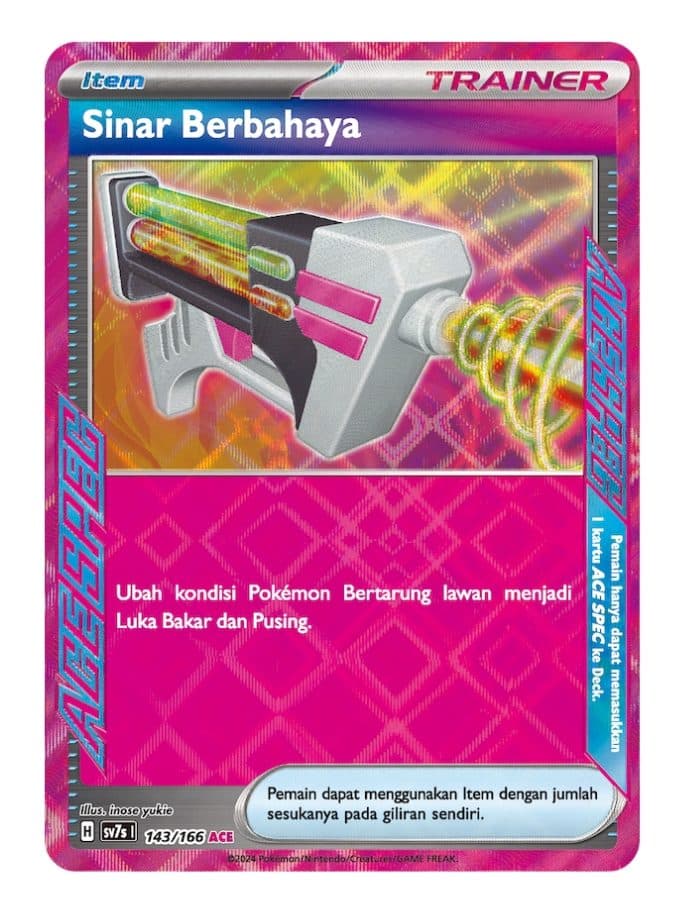 POKEMON INDONESIA SV7s – 143/166 ACE – Sinar Berbahaya 01/011/02/11/111
