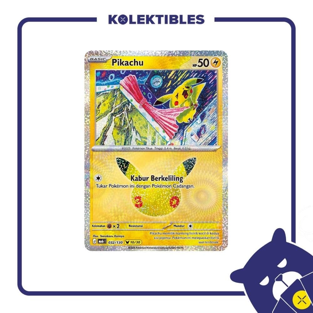 Pokemon Indonesia - MA6 032/130 Holo – Pikachu 10/30 01/004/02/11/113