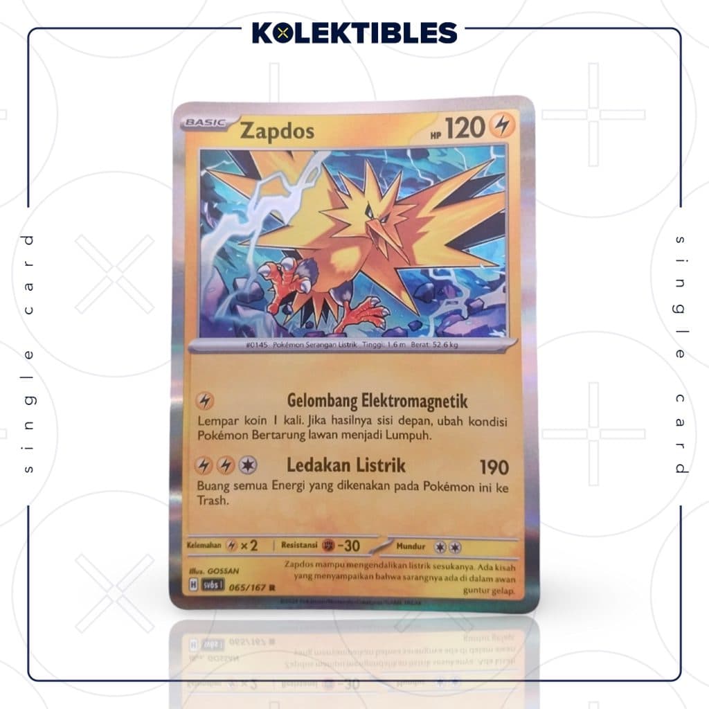 POKEMON SV6s - Zapdos 065/167 R - Topeng Transfigurasi Single Card