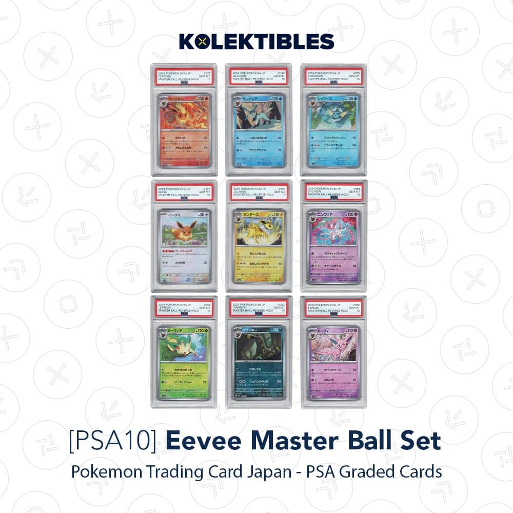 Eeveelution Master Ball Holo Master Set - Pokemon SV8a Japan 2024 - PSA 10 (Sequence)