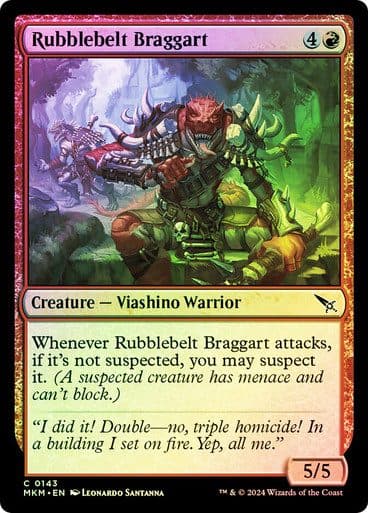 MTG – Single Card MKM EN Holo – C 0143 Rubblebelt Braggart