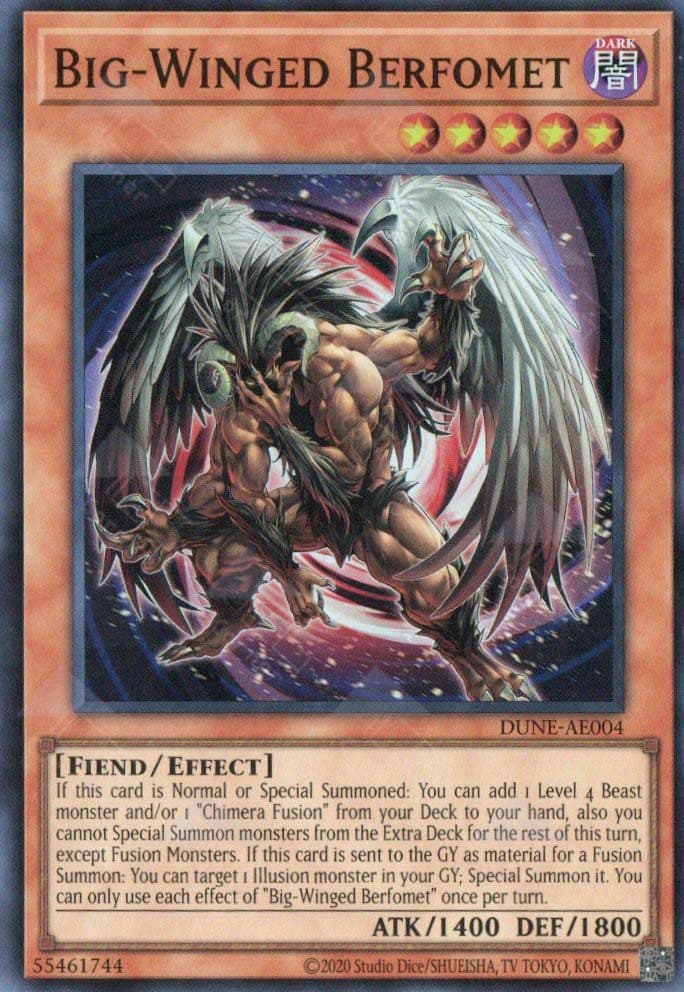 YU GI OH AE - Single Card - DUNE-AE004 Big-Winged Berfomet (SR)