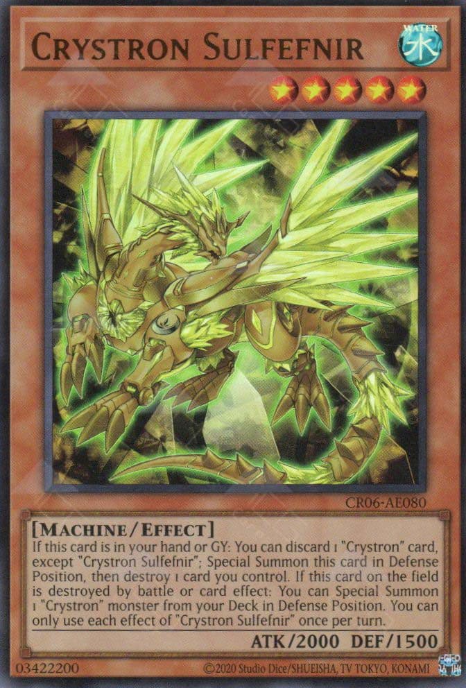 YUGIOH AECRYSTRON SULFEFNIR CR06- AE080 (UR)
