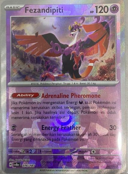 POKEMON INDONESIA – Sv8a Fezandipiti Poke Ball Print 076/187