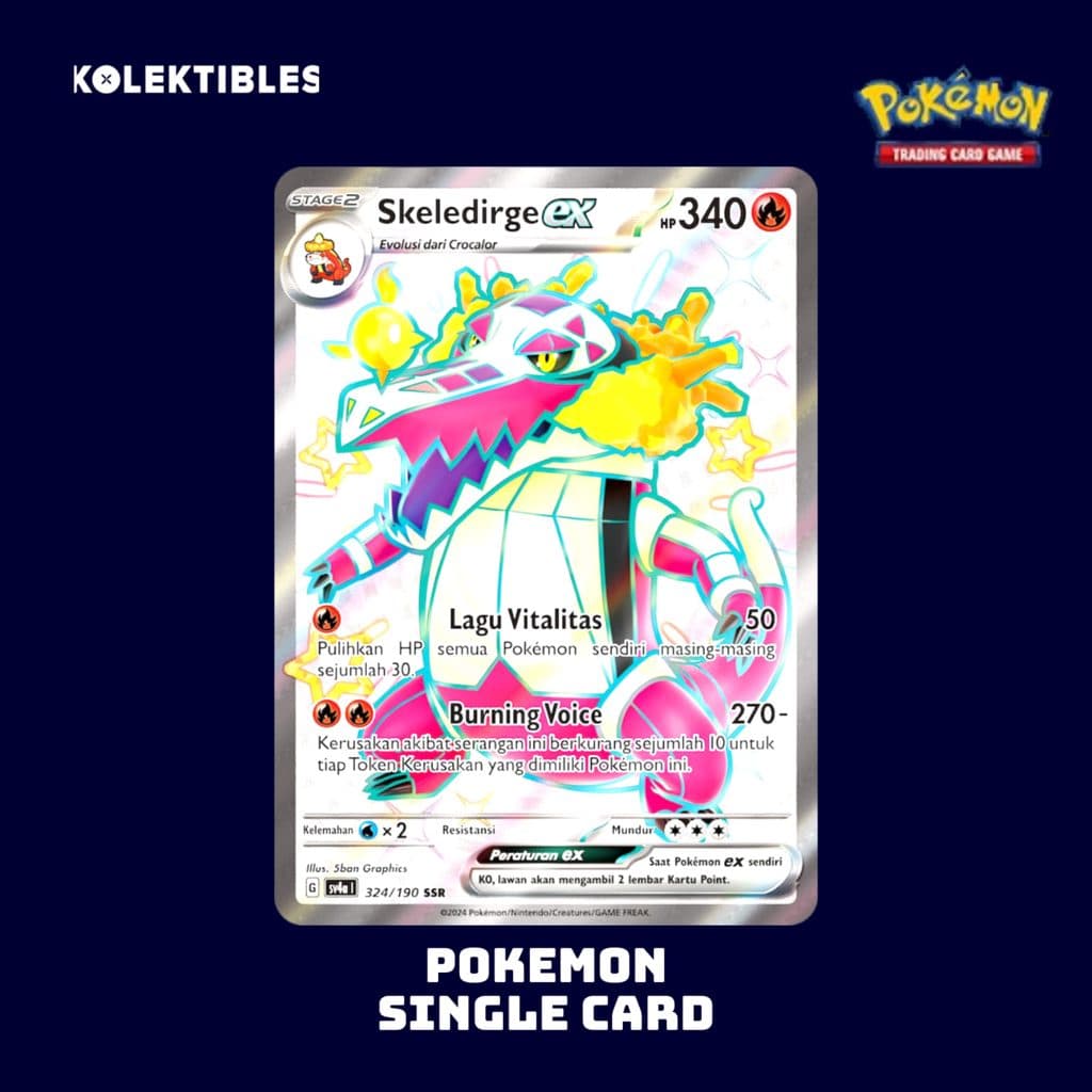 POKEMON INDONESIA - Single Card - Skeledirge ex 324/190 SSR