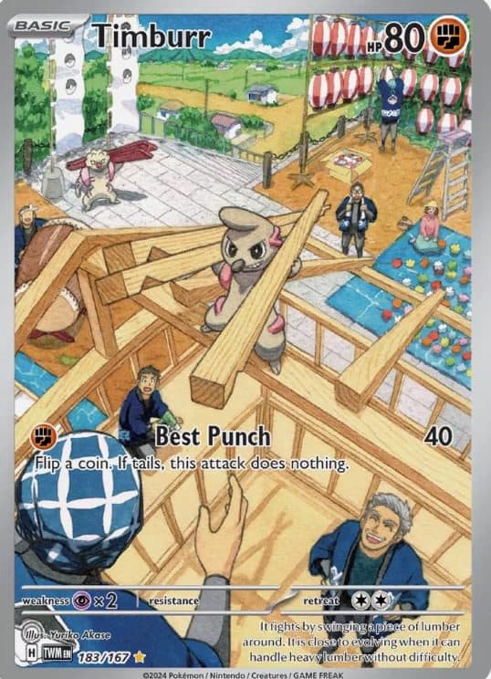 POKEMON ENGLISH Twilight Masqurade Timburr 183/167