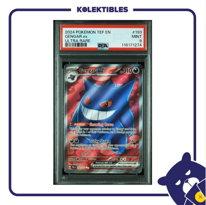 Gengar EX 193 Ultra Rare - Pokemon TEF 2024 English - PSA 9 01/004/02/026/113