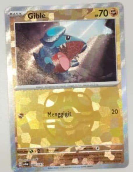 POKEMON INDONESIA – sv8a Gible 081/187 Master Ball Holo 01/081/02/11/111