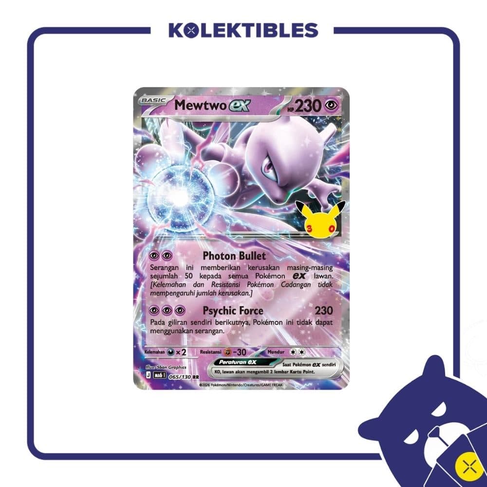 Pokemon Indonesia - MA6 065/130 RR - Mewtwo EX 01/004/02/11/113