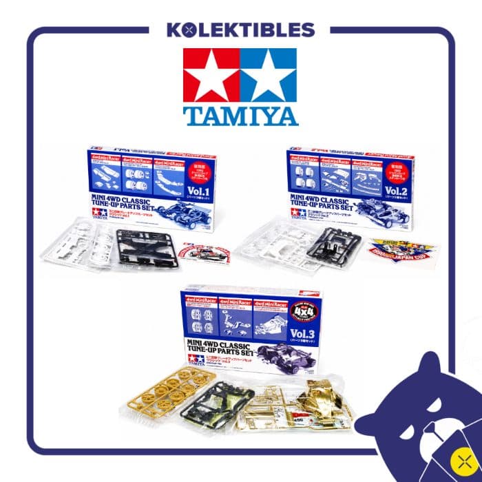 Tamiya – 95626 95627 956628 – Mini 4WD Classic Tuned-Up Parts Set Vol 1-3
