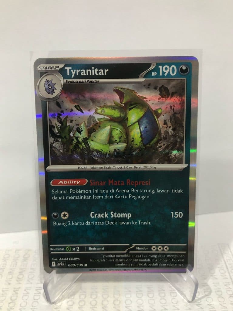 POKEMON INDONESIA - SV9s 080/139 R Tyranitar