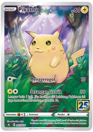 Pokemon Indonesia S8A – Pikachu 001/028 E 01/008/02/11/111
