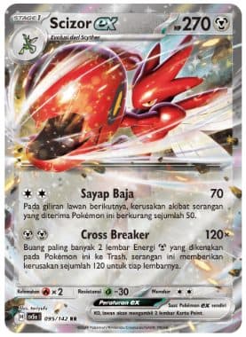 POKEMON INDONESIA SV5S Scizor EX - 095/142 RR Holo
