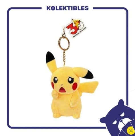 Plush Keychain – 30th Anniv Pikachu Expression Series – Suprised 01/290/032/11/111