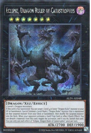 YU GI OH AE – ALIN-AE048 SER Eclipse,Dragon Ruler Of Catastrophes