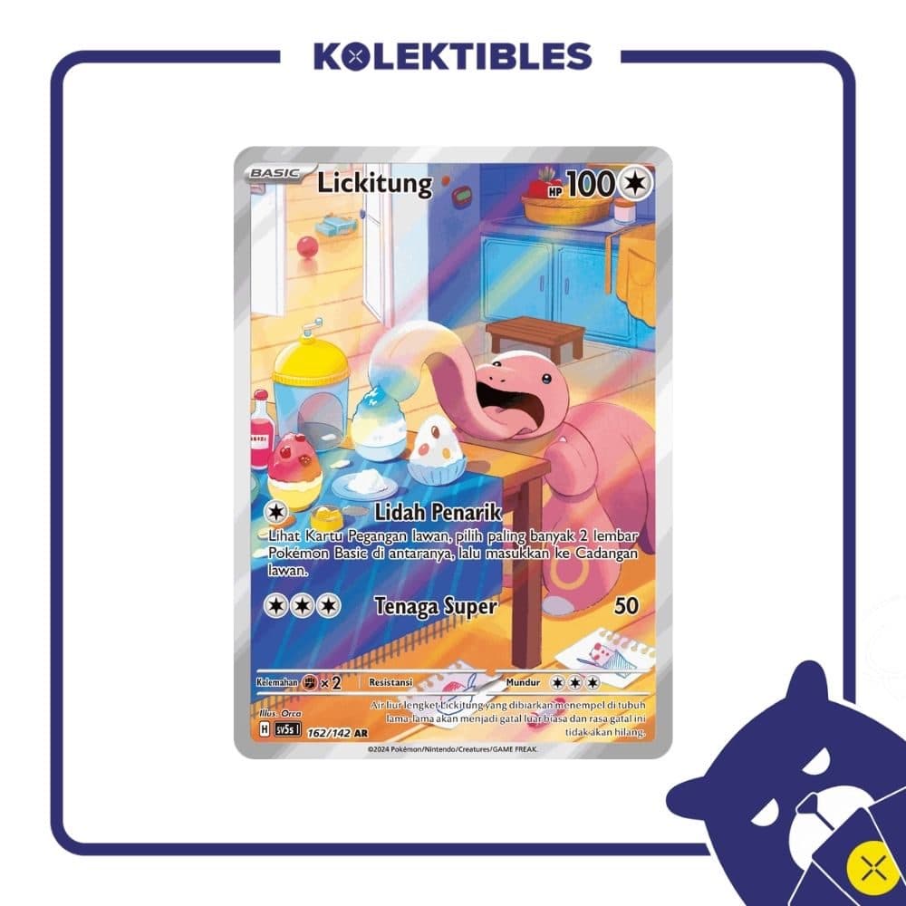 Pokemon Indonesia – sv5s 162/142 AR Lickitung 01/207/02/11/111
